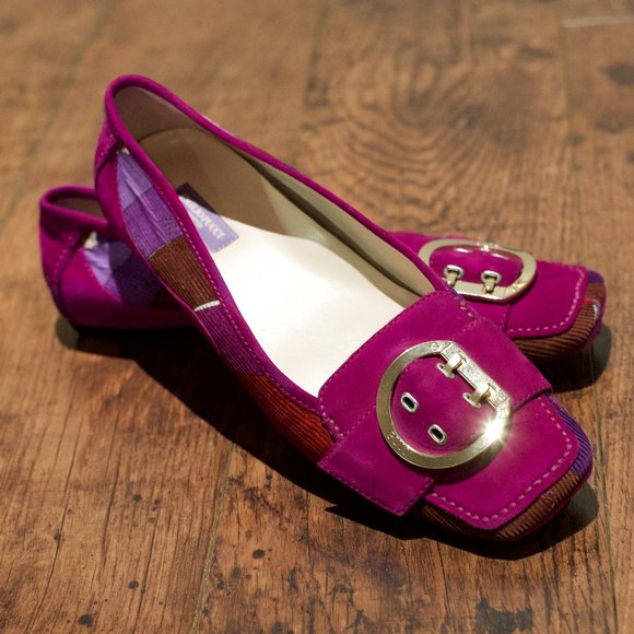 Emilio Pucci Shoes - Vintage Y2K Emilio Pucci Corduroy Square toe loafers